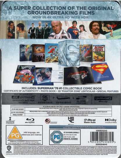 Superman I-IV 5-Film 4K SteelBook Collection (1978-2006)(UK)