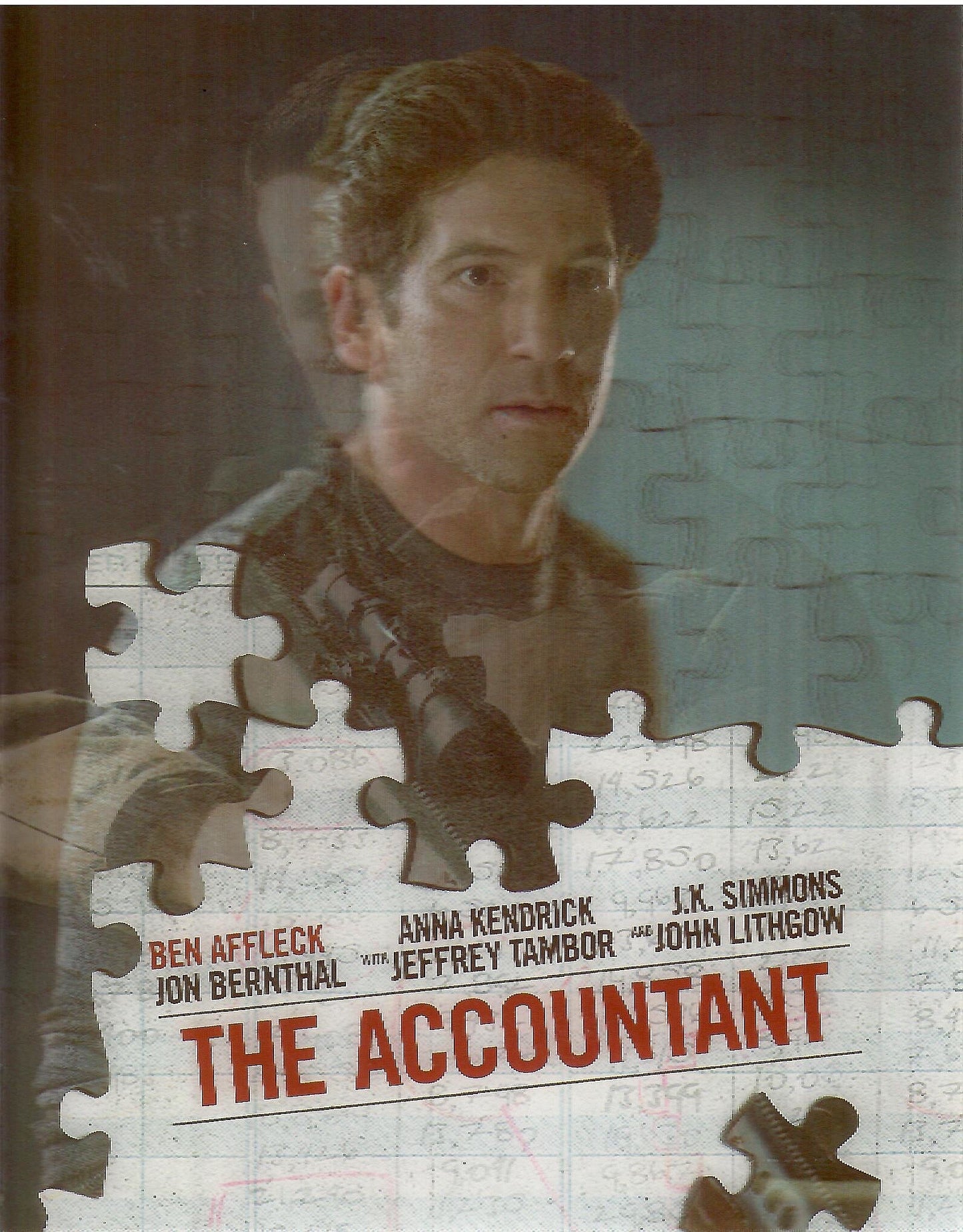 The Accountant Lenticular Sticker For SteelBook (FAC#154)(Czech)