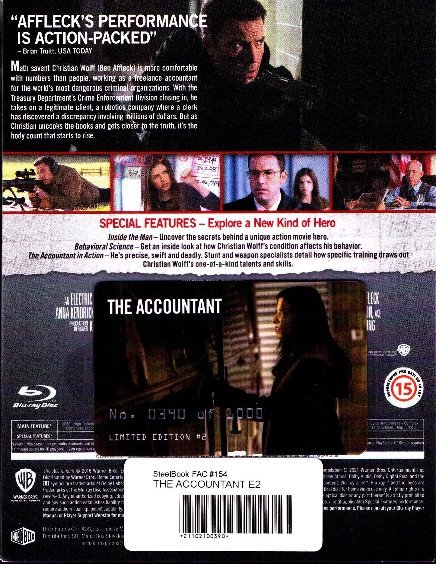 The Accountant XL Lenticular SteelBook (FAC#154)(Czech)