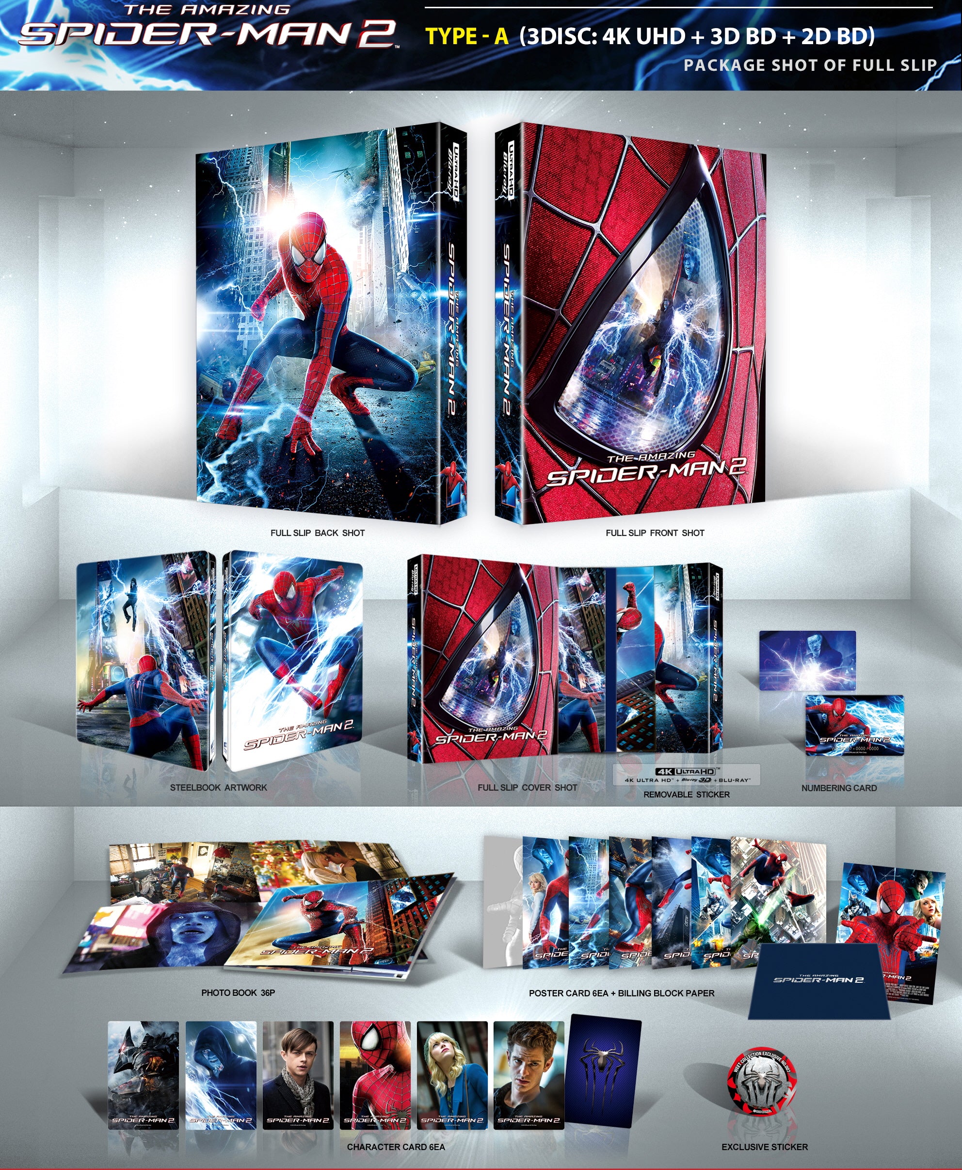 Dvd Box Amazing Box Sets The Amazing Spider-Man (4K+3D+2D Blu-ray