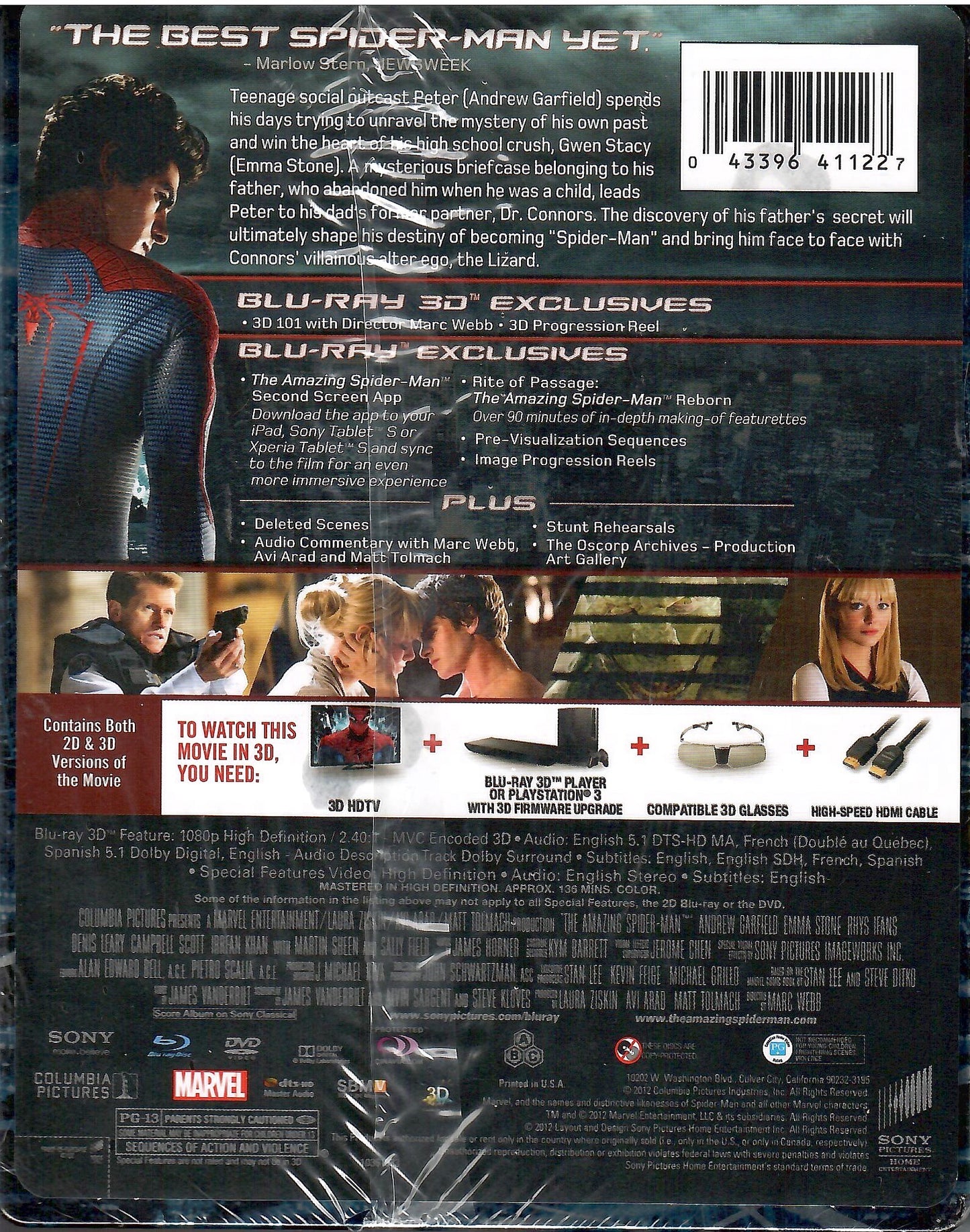 The Amazing Spider-Man 3D SteelBook (Exclusive)