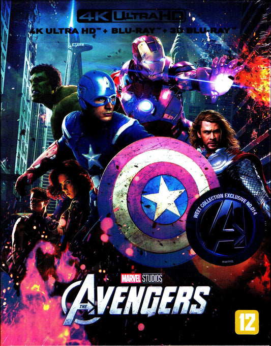The Avengers 3D & 4K Full Slip A1 SteelBook (2012)(WCE#014)(Korea)
