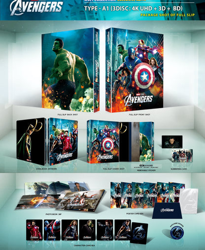 The Avengers 3D & 4K 1-Click SteelBook (2012)(WCE#014)(Korea)