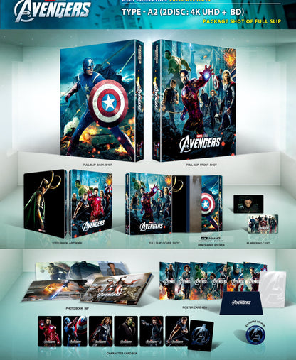 The Avengers 4K Full Slip A2 SteelBook (2012)(WCE#014)(Korea)