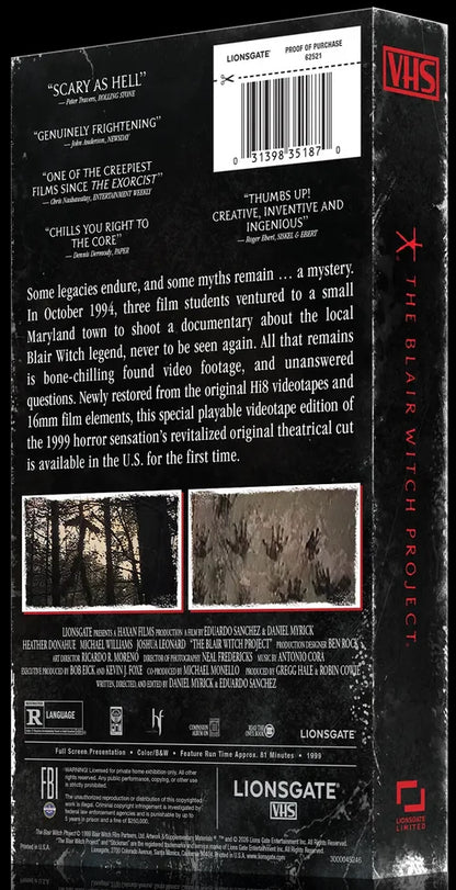 [Pre-Order] The Blair Witch Project VHS: Be Kind, Rewind Edition (1999)(Exclusive)