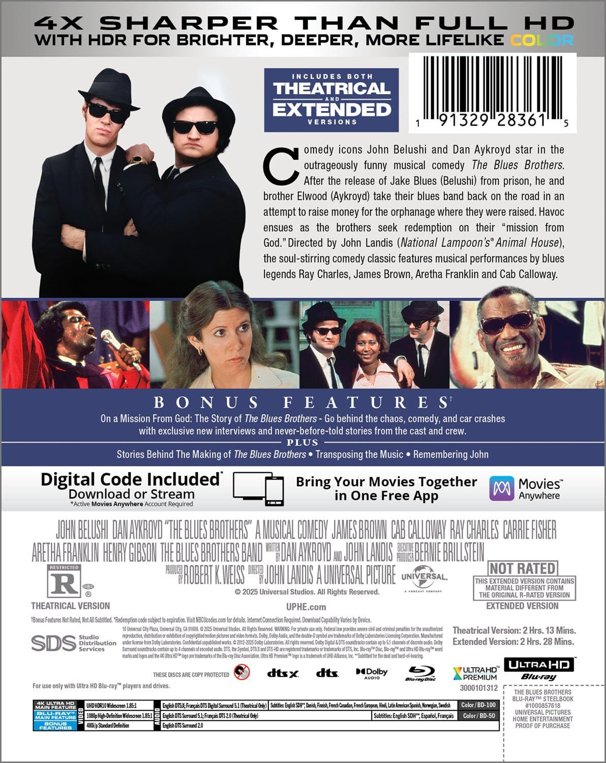 The Blues Brothers 4K SteelBook: 45th Anniversary Edition