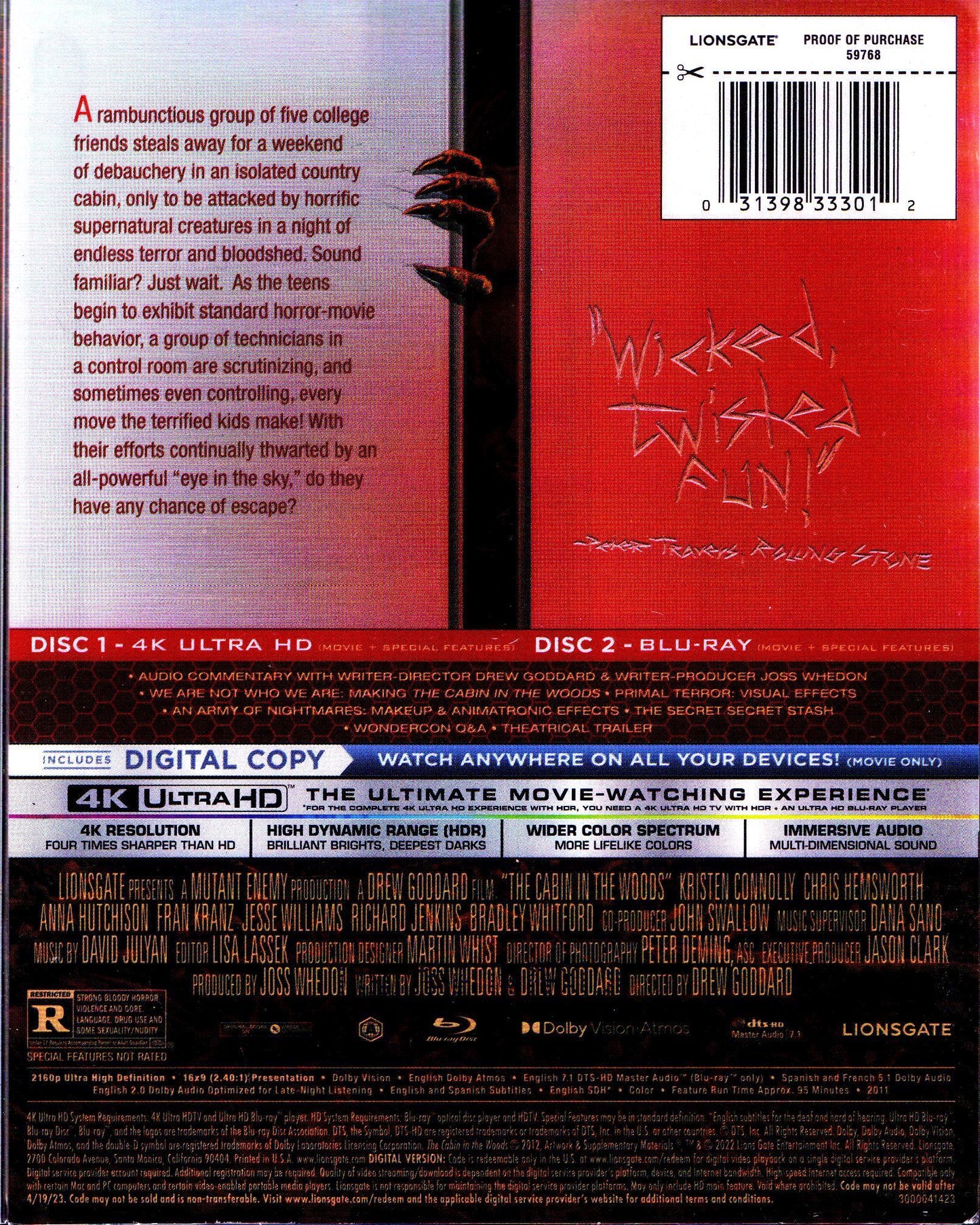 The Cabin in the Woods 4K SteelBook (Exclusive)