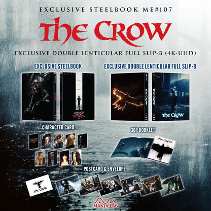 [Pre-Order] The Crow 4K Double Lenticular B SteelBook (1994)(ME#107)(Hong Kong)