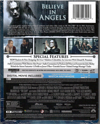 The Crow 4K SteelBook: 30th Anniversary Edition (1994)(Re-release)