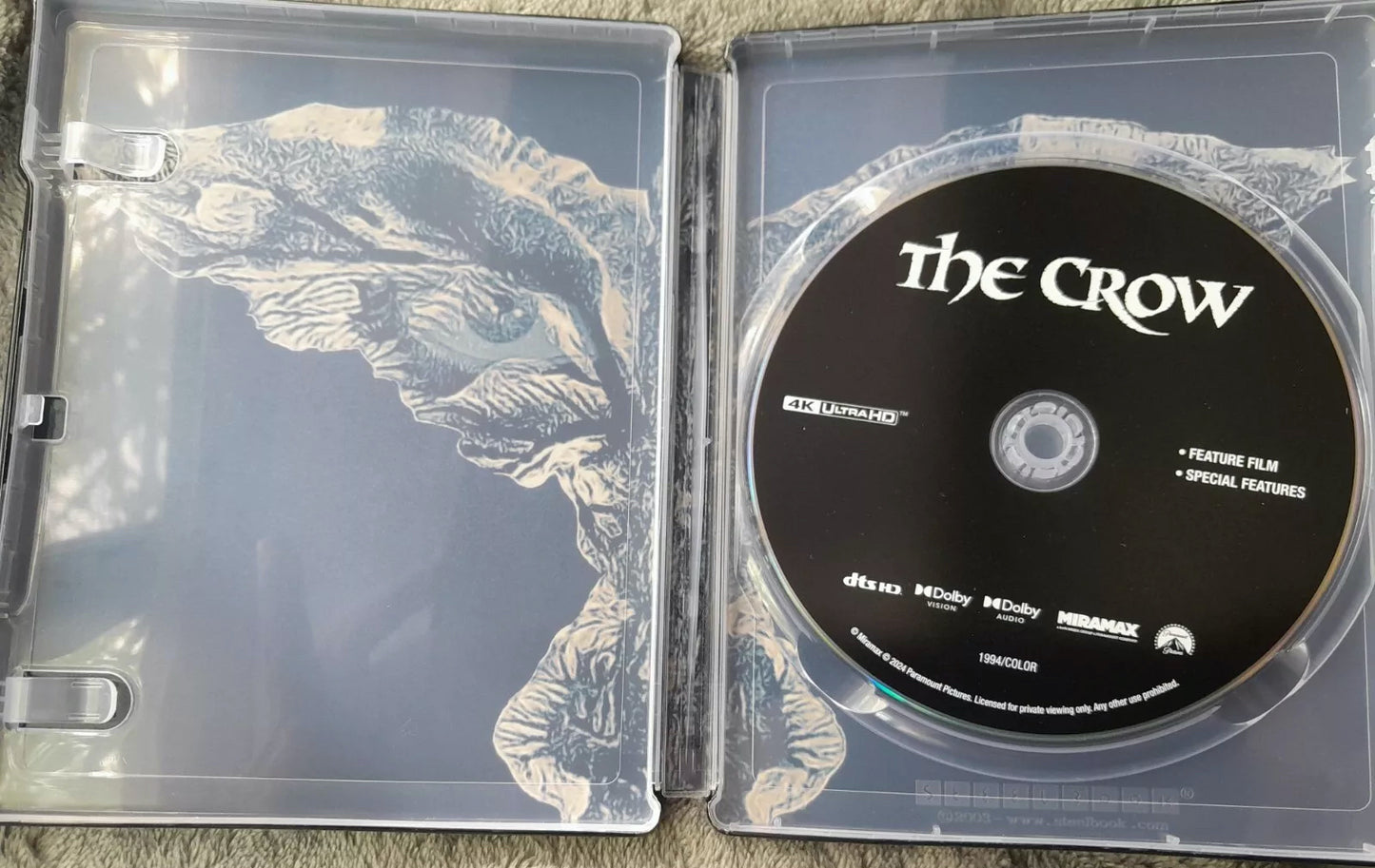 The Crow 4K SteelBook: 30th Anniversary Edition (1994)(Re-release)