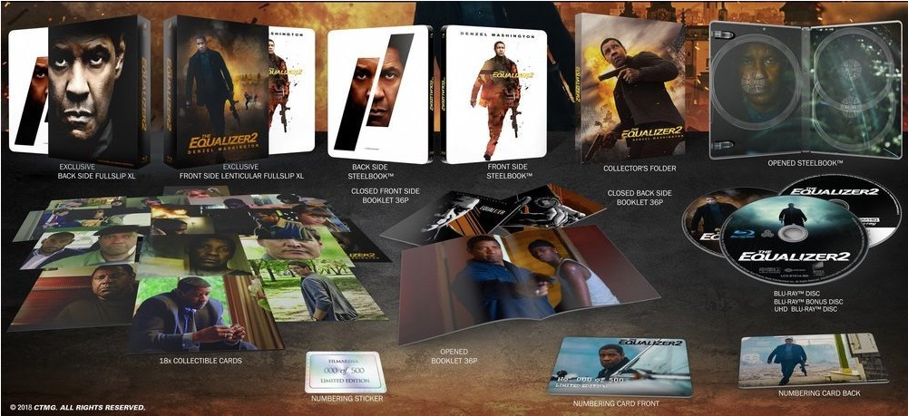 The Equalizer 2 4K XL Lenticular SteelBook (2018)(FAC#111)(Czech)