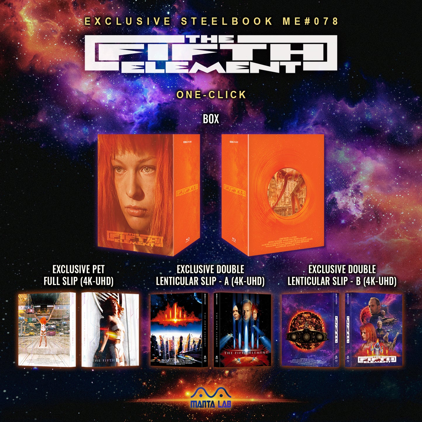 The Fifth Element 4K 1-Click SteelBook (ME#78)(Hong Kong)