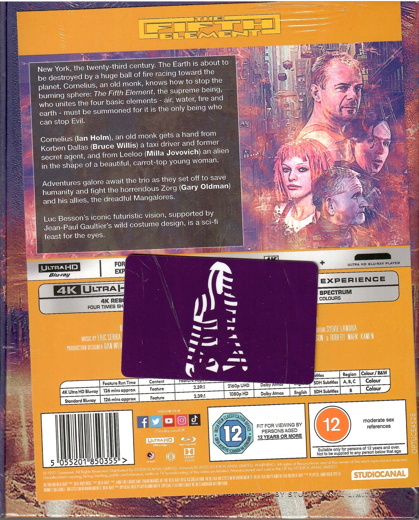 The Fifth Element 4K XL Full Slip SteelBook: Deluxe Edition Box (UK)