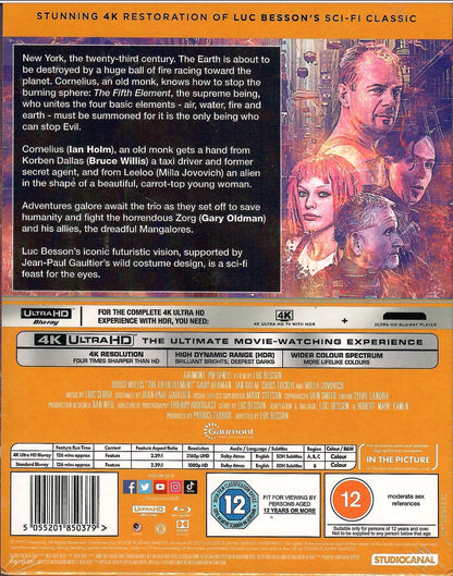 The Fifth Element 4K SteelBook (Re-release)(UK)