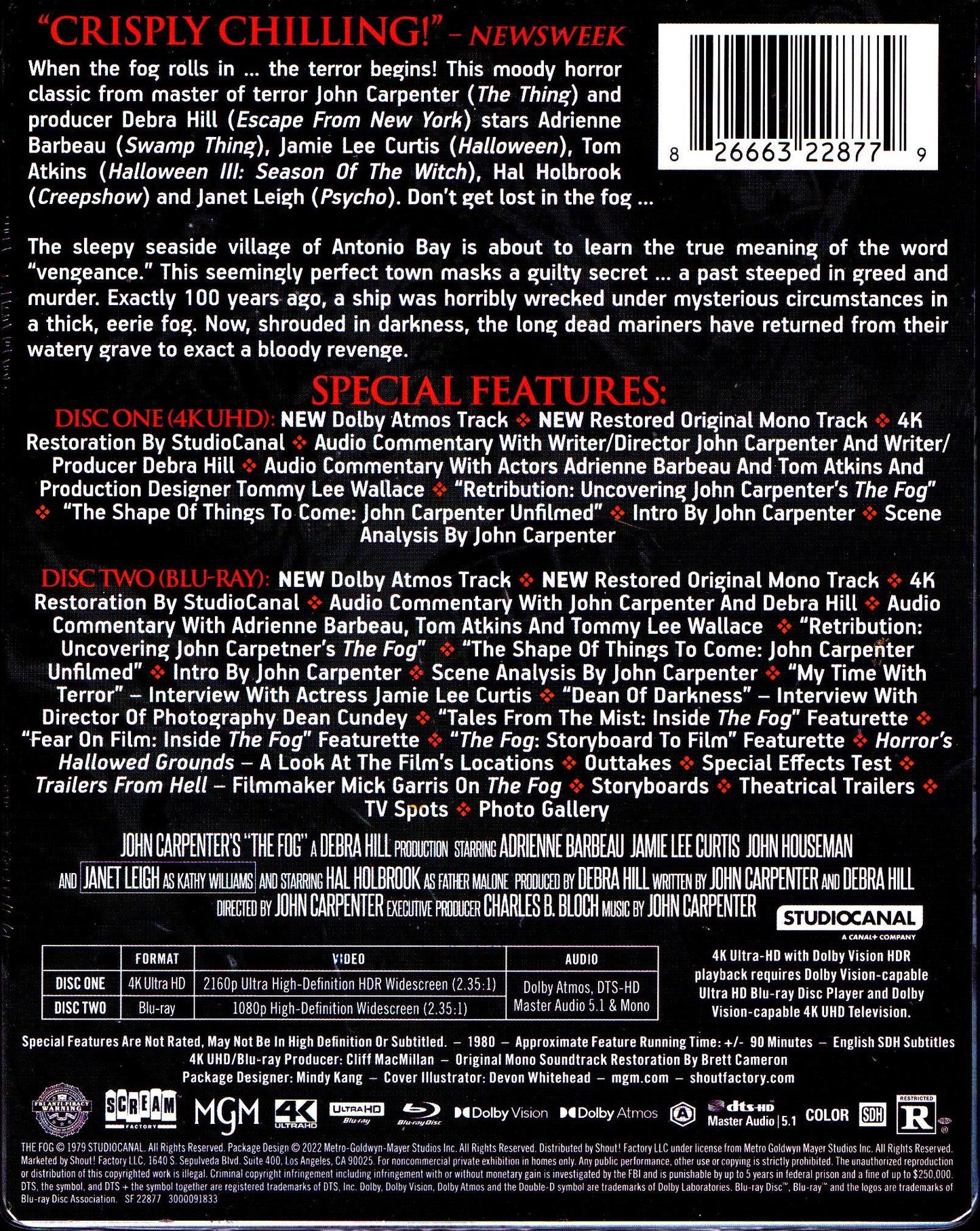 The Fog 4K SteelBook (1980)