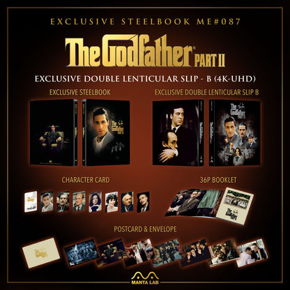 The Godfather: Part II 4K Double Lenticular B SteelBook (1974)(ME#87)(Hong Kong)