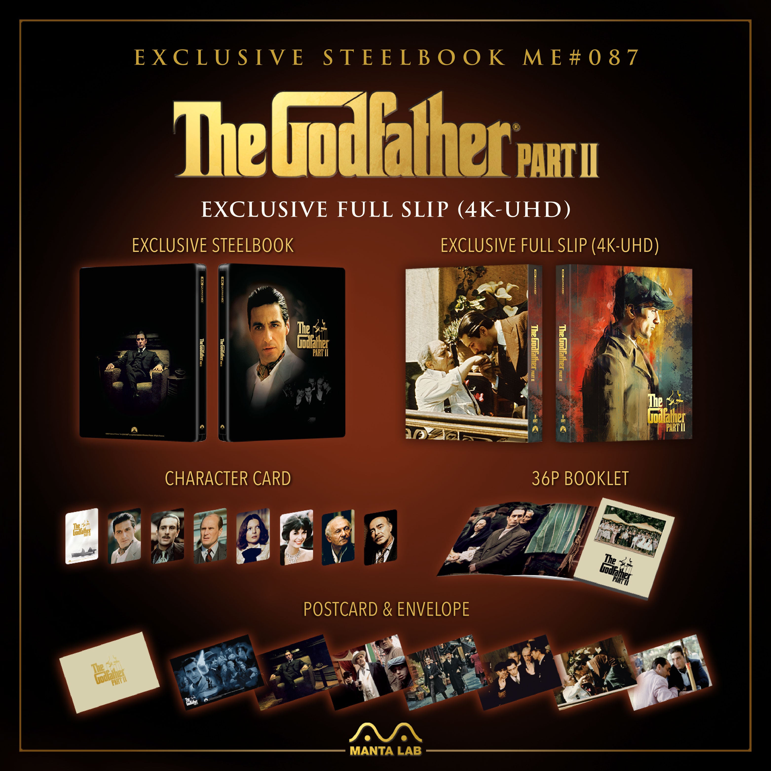 The Godfather: Part II 4K Full Slip SteelBook (1974)(ME#87)(Hong