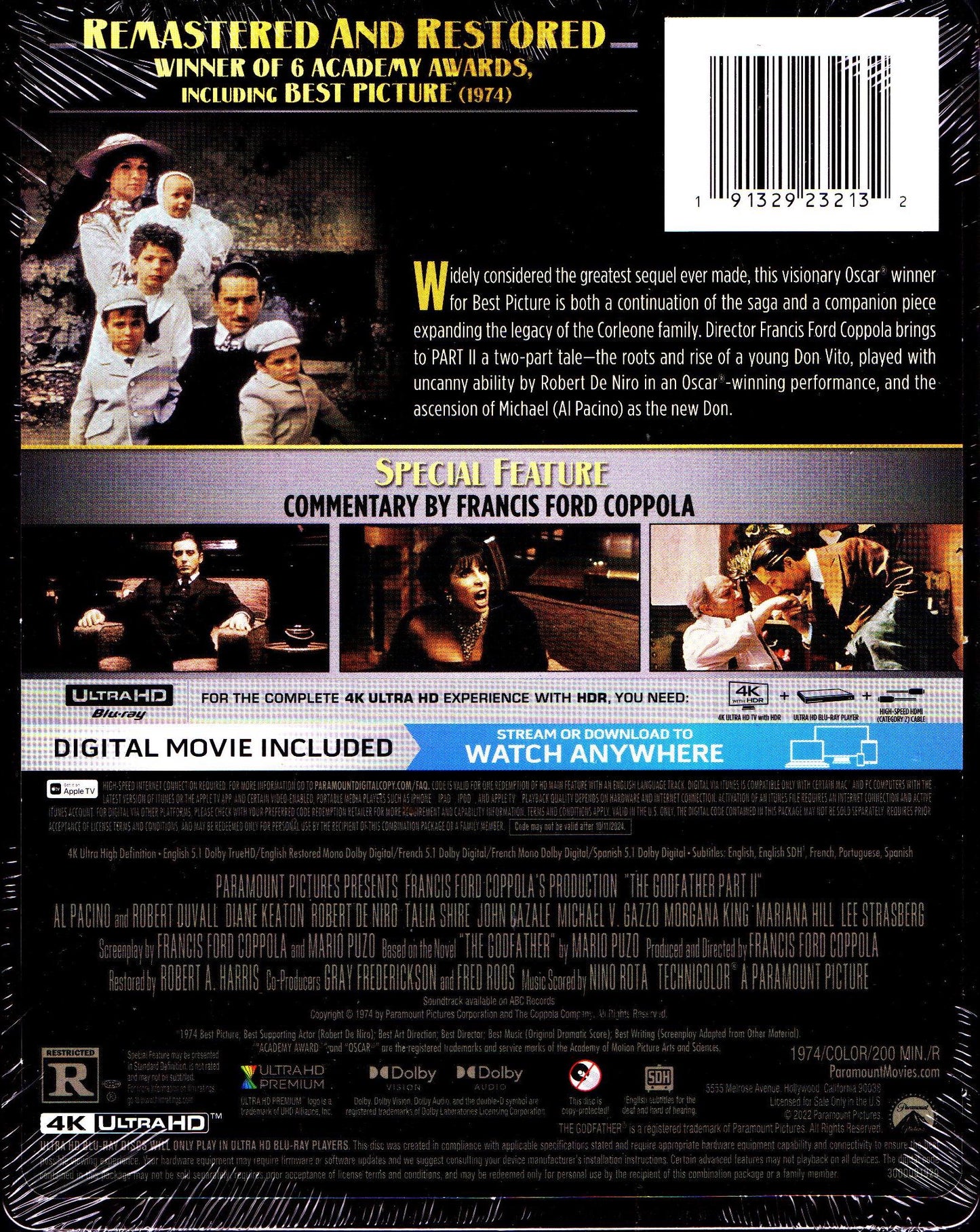 The Godfather: Part II 4K SteelBook (1974)