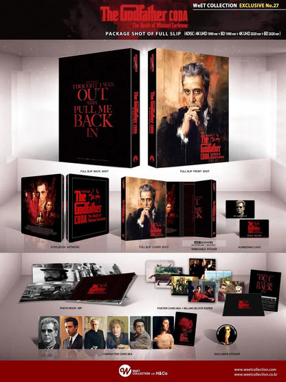 The Godfather Coda: The Death of Michael Corleone - Part III 4K Full Slip SteelBook (1990)(WCE#27)(Korea)