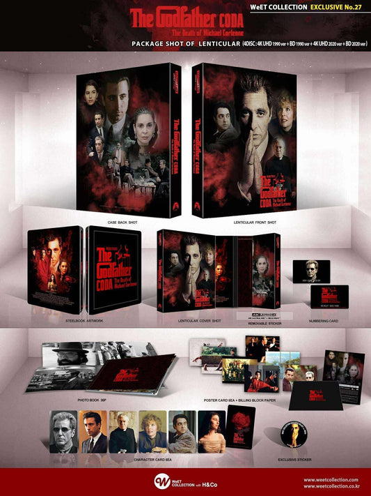 The Godfather Coda: The Death of Michael Corleone - Part III 4K Lenticular SteelBook (1990)(WCE#27)(Korea)