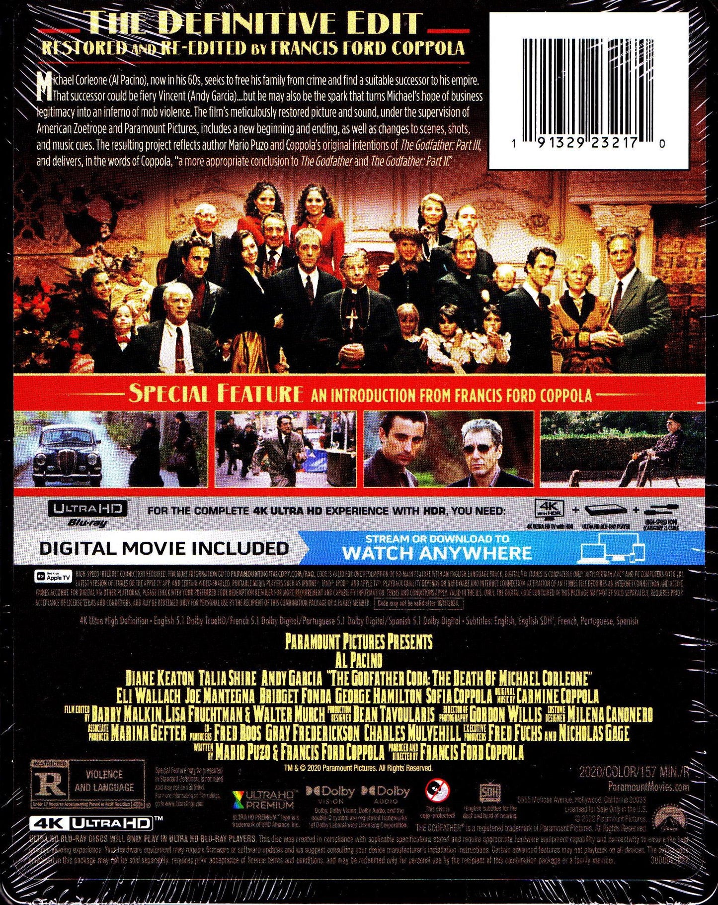 The Godfather Coda: The Death of Michael Corleone - Part III 4K SteelBook (1990)