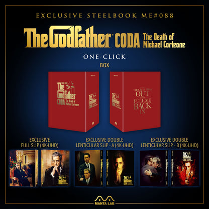 The Godfather Coda: The Death of Michael Corleone - Part III 4K 1-Click SteelBook (1990)(ME#88)(Hong Kong)
