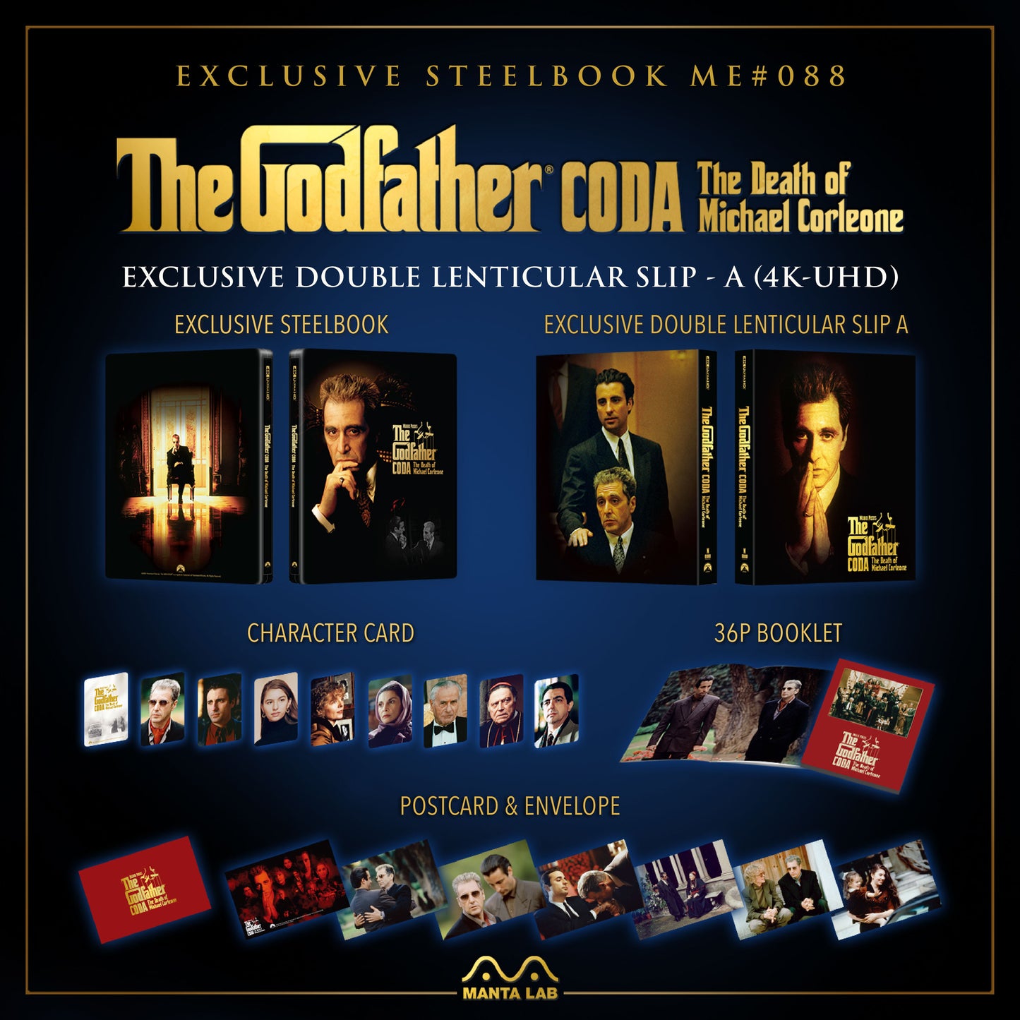 The Godfather Coda: The Death of Michael Corleone - Part III 4K 1-Click SteelBook (1990)(ME#88)(Hong Kong)