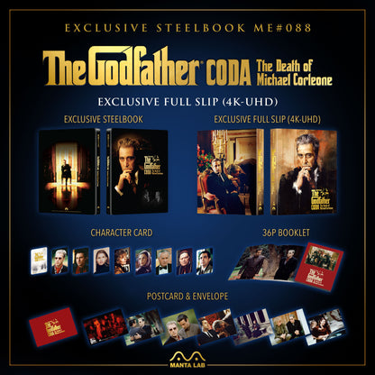 The Godfather Coda: The Death of Michael Corleone - Part III 4K 1-Click SteelBook (1990)(ME#88)(Hong Kong)