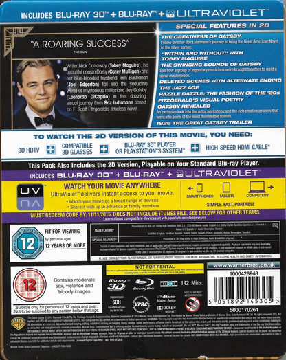 The Great Gatsby 3D SteelBook (2013)(UK)