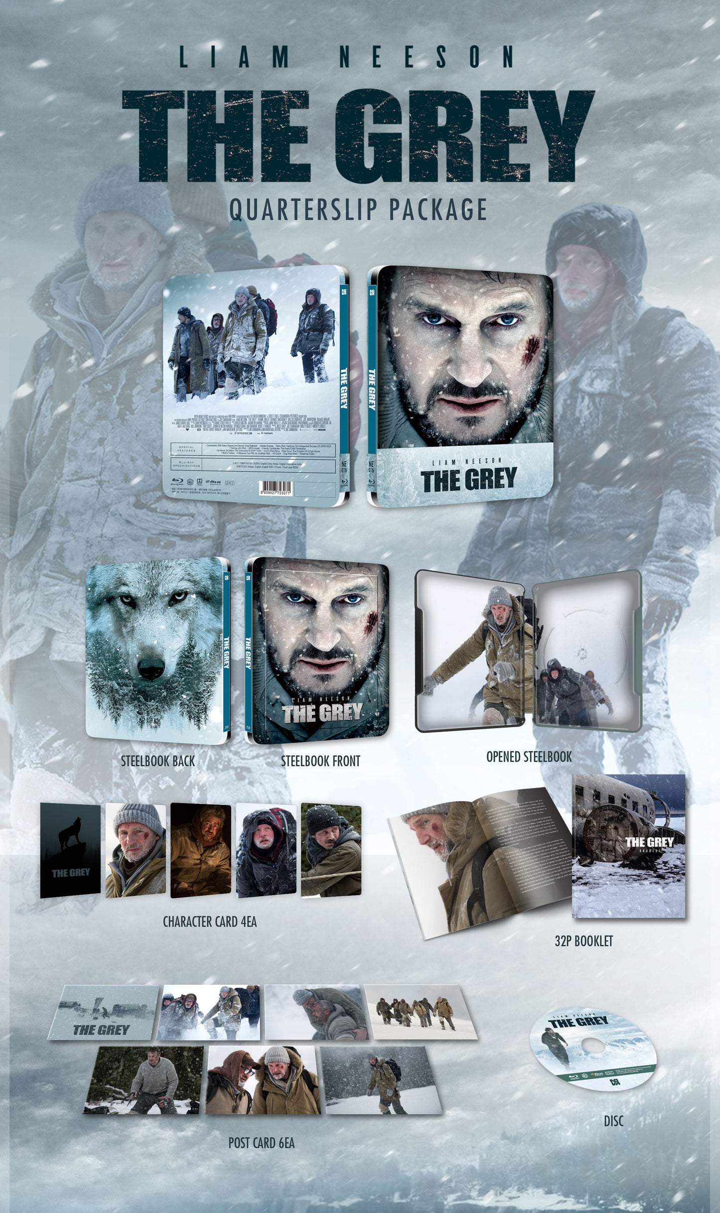 The Grey 1-Click SteelBook (2012)(NE#16)(Korea)