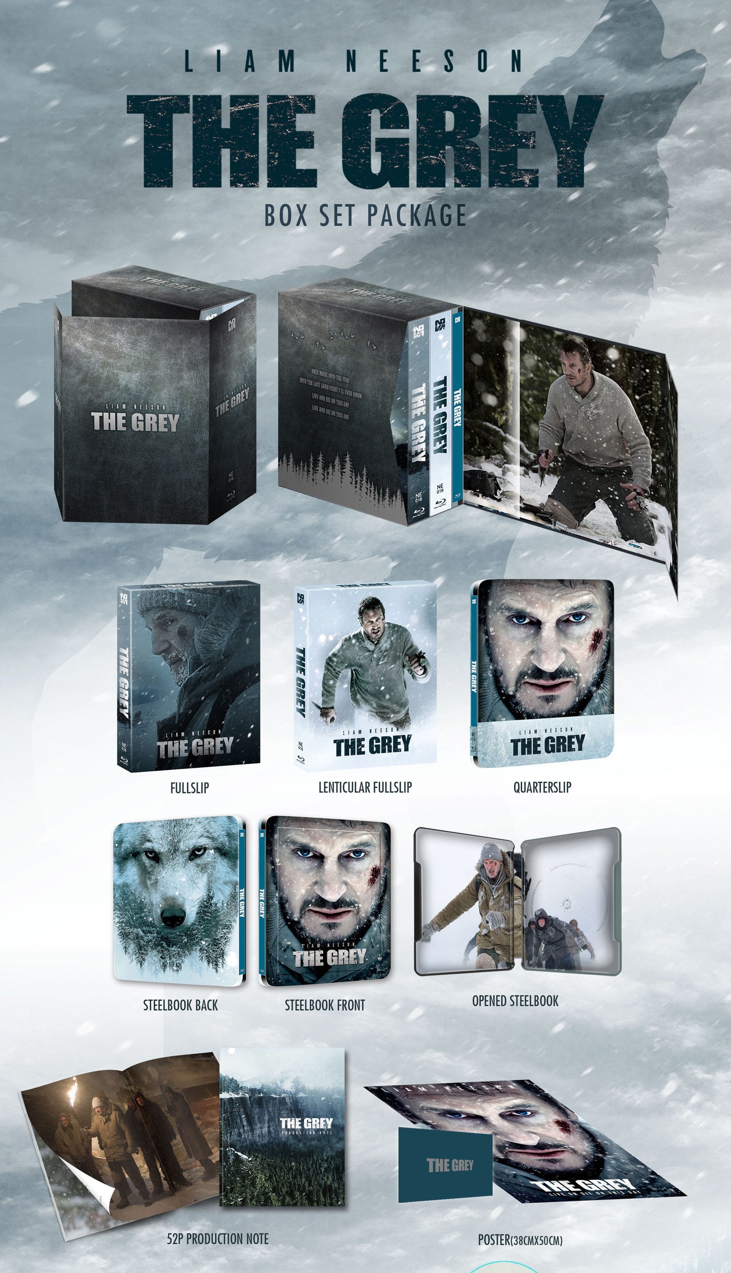The Grey 1-Click SteelBook (2012)(NE#16)(Korea)