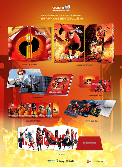 The Incredibles Full Slip SteelBook (2004)(KE#36)(Korea)