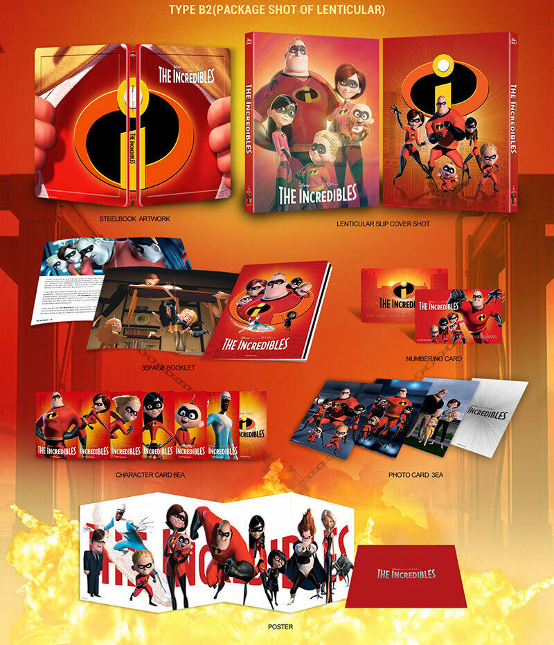 The Incredibles Lenticular B2 SteelBook (2004)(KE#36)(Korea)