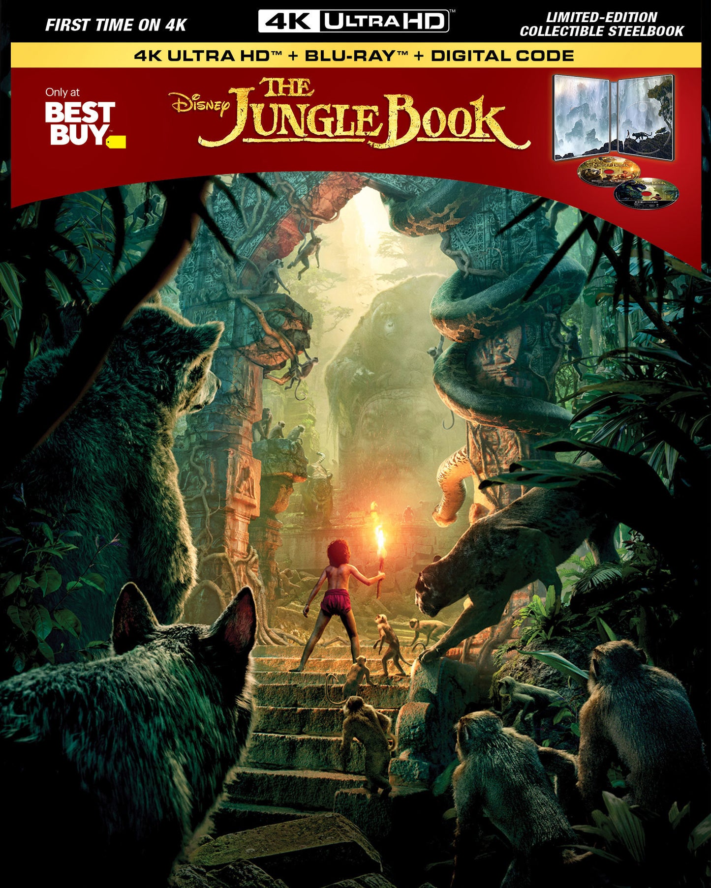 The Jungle Book 4K SteelBook (2016)(Exclusive)