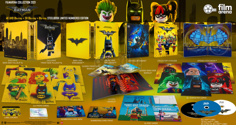 The LEGO Batman Movie 3D & 4K XL Full Slip SteelBook + Lenticular Magnet (FAC#157)(Czech)