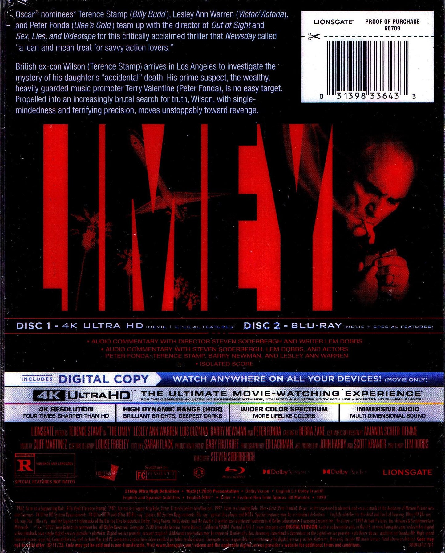 The Limey 4K SteelBook (1999)(Exclusive)