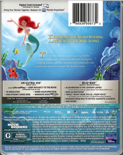 The Little Mermaid 4K SteelBook: Disney 100th Anniversary Edition (1989)(Exclusive)