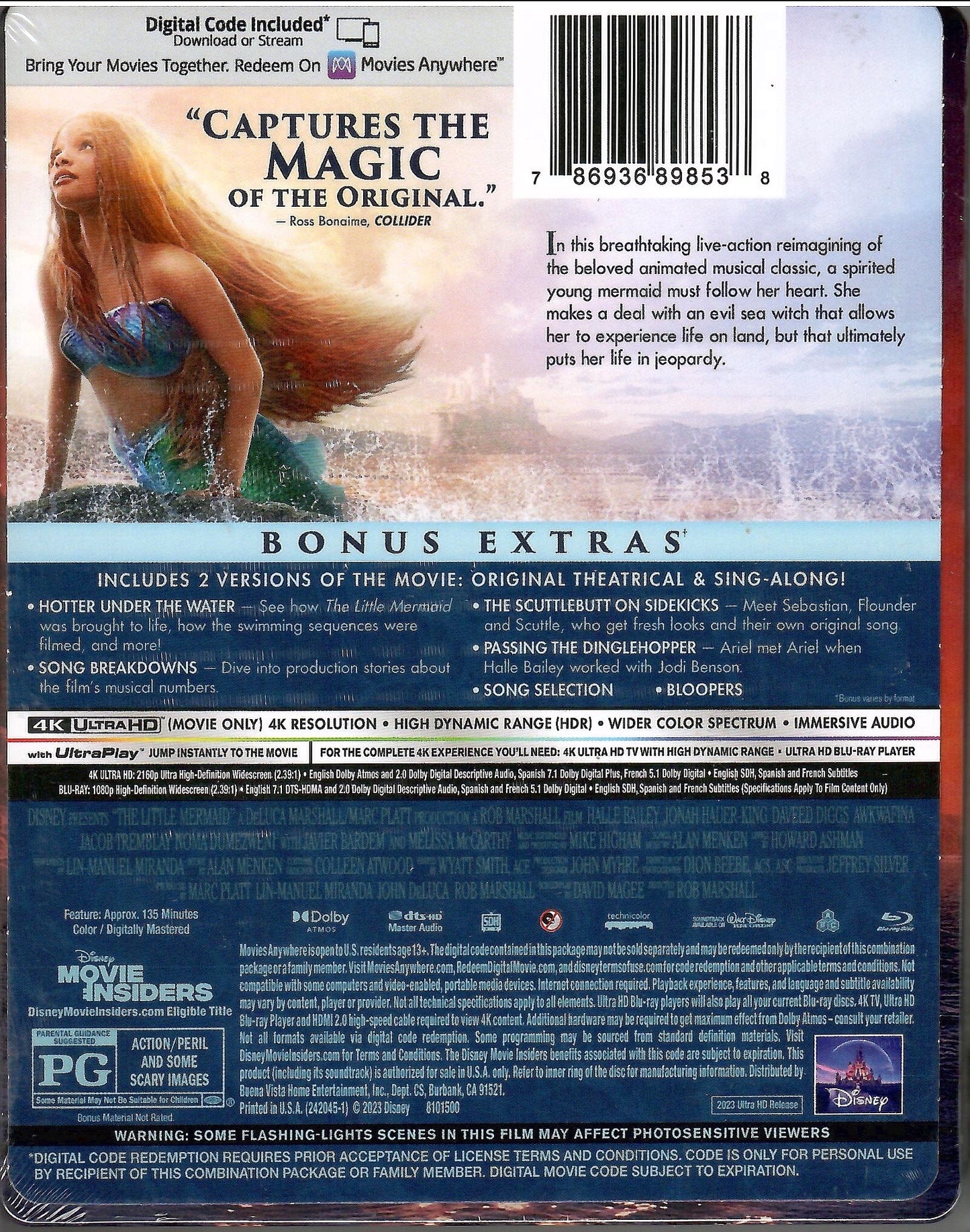 The Little Mermaid 4K SteelBook (2023)(Exclusive)