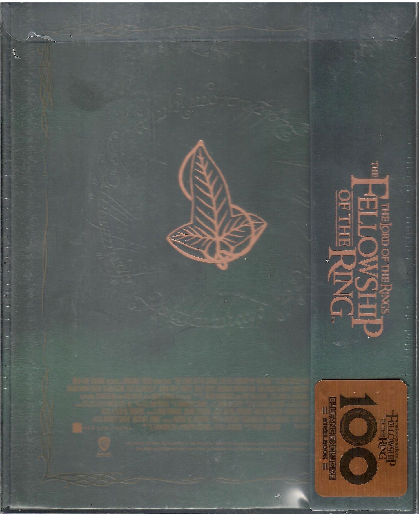 The Lord of the Rings: The Fellowship of the Ring 4K 1-Click SteelBook (#100)(China)(EMPTY)(Slip Box)