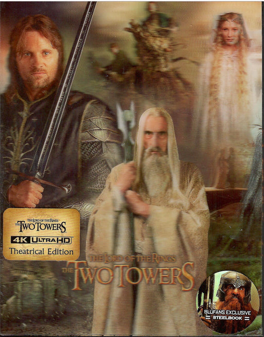 The Lord of the Rings: The Two Towers 4K Double Lenticular SteelBook - Theatrical Edition (Blufans#101)(China)