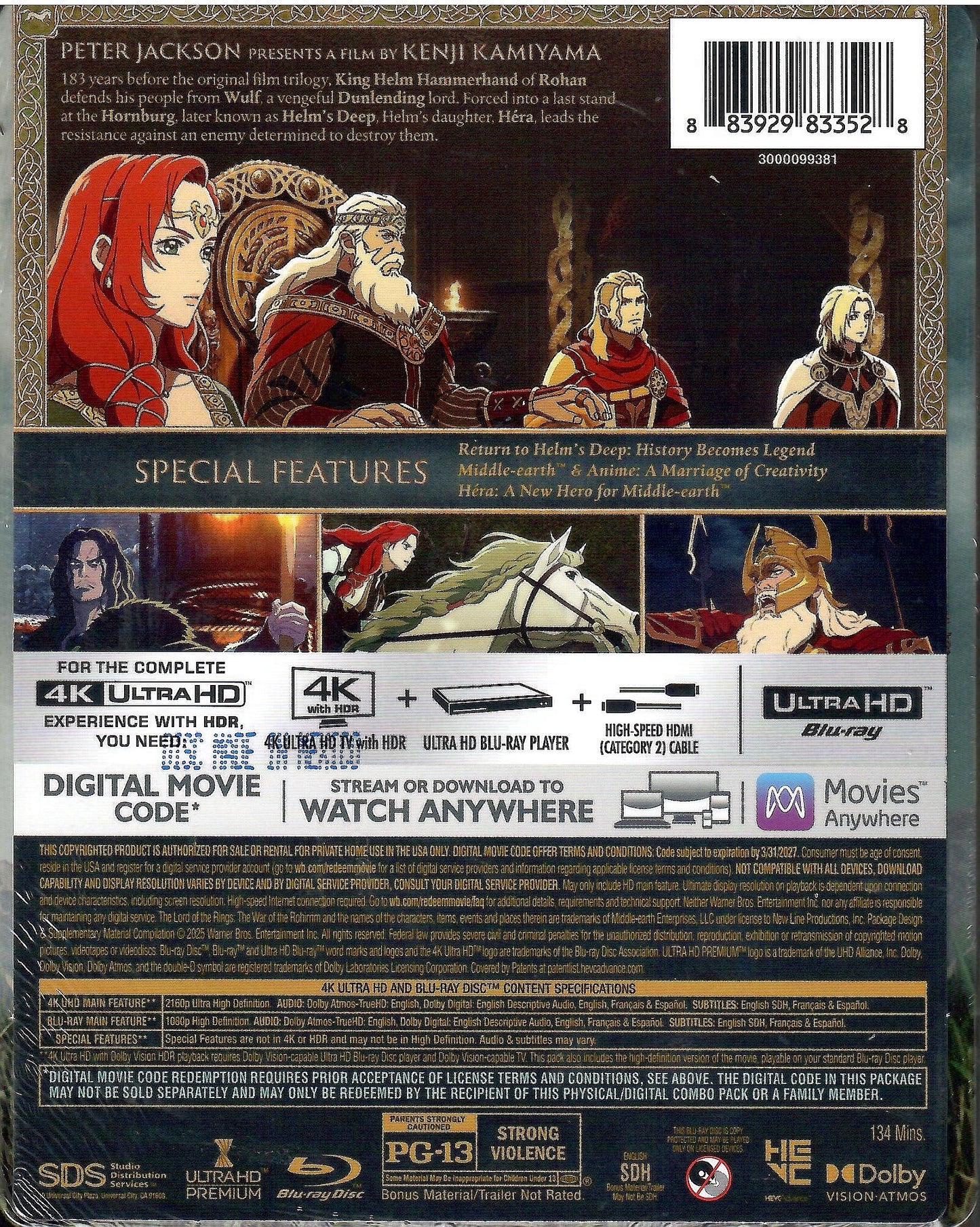 The Lord of the Rings: The War of the Rohirrim 4K SteelBook