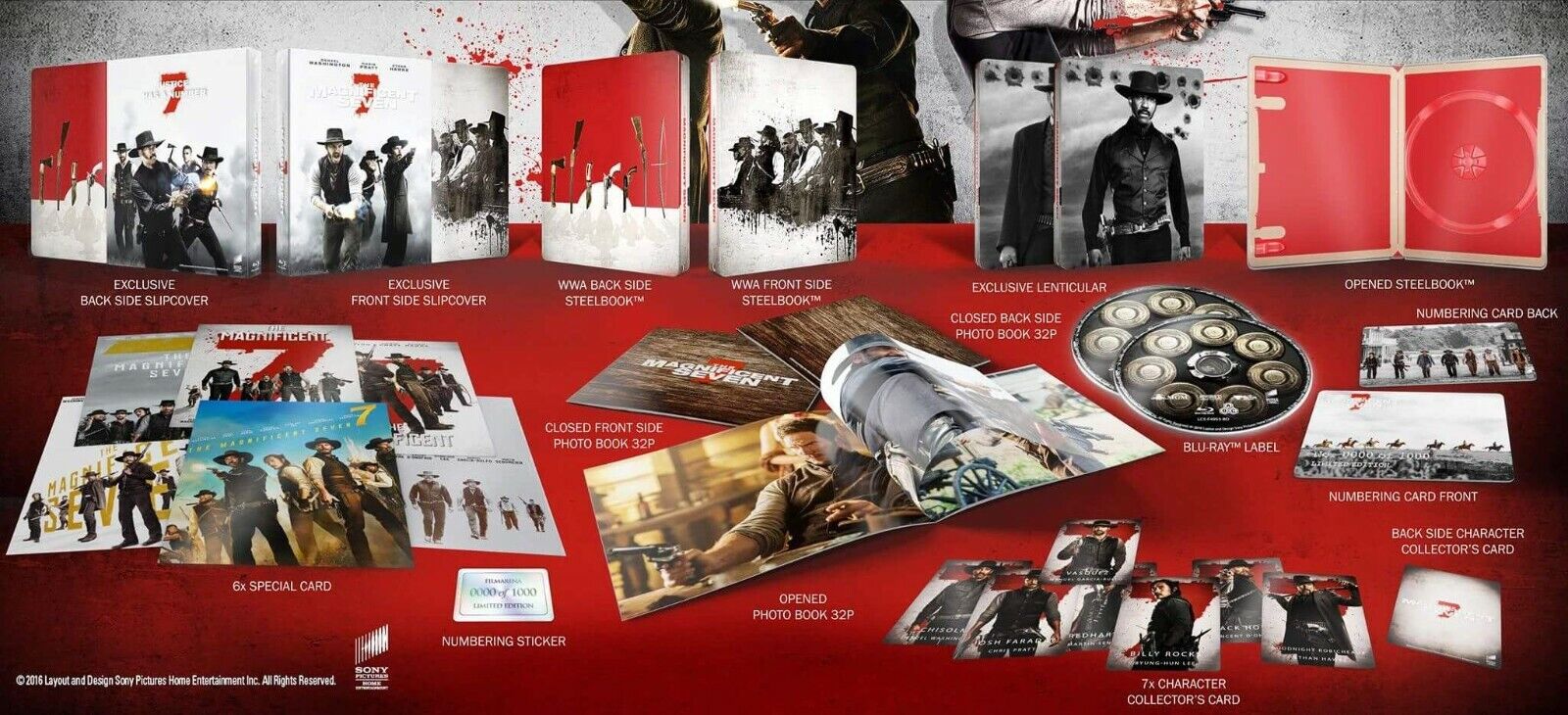 The Magnificent Seven Full Slip SteelBook Lenticular Magnet 2016 F The Magnificent Seven Full Slip SteelBook Lenticular Magnet 2016 F