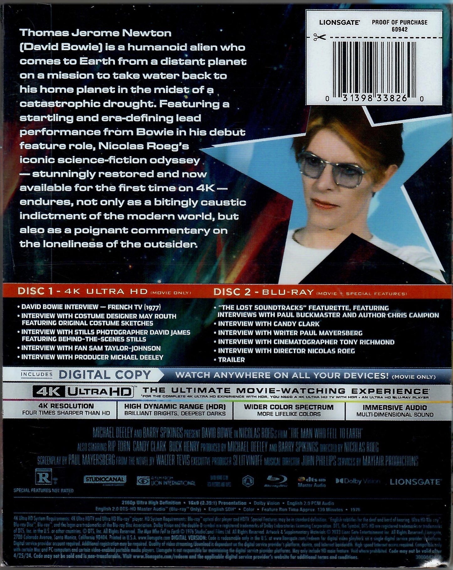 The Man Who Fell to Earth 4K SteelBook (Exclusive)