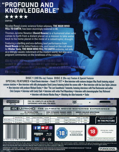 The Man Who Fell to Earth 4K SteelBook (UK)