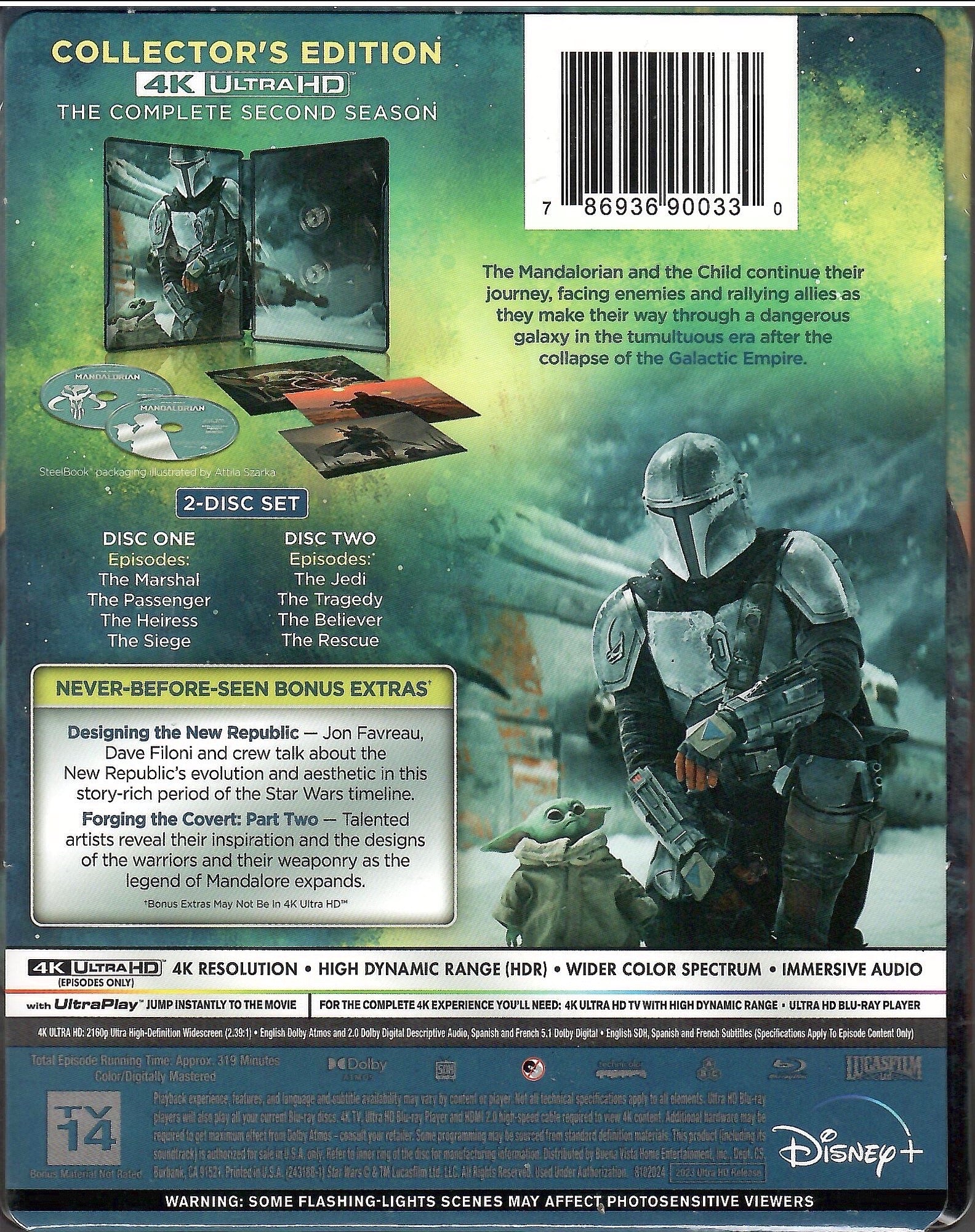 The Mandalorian Saison 1 Blu Ray 4K Steelbook