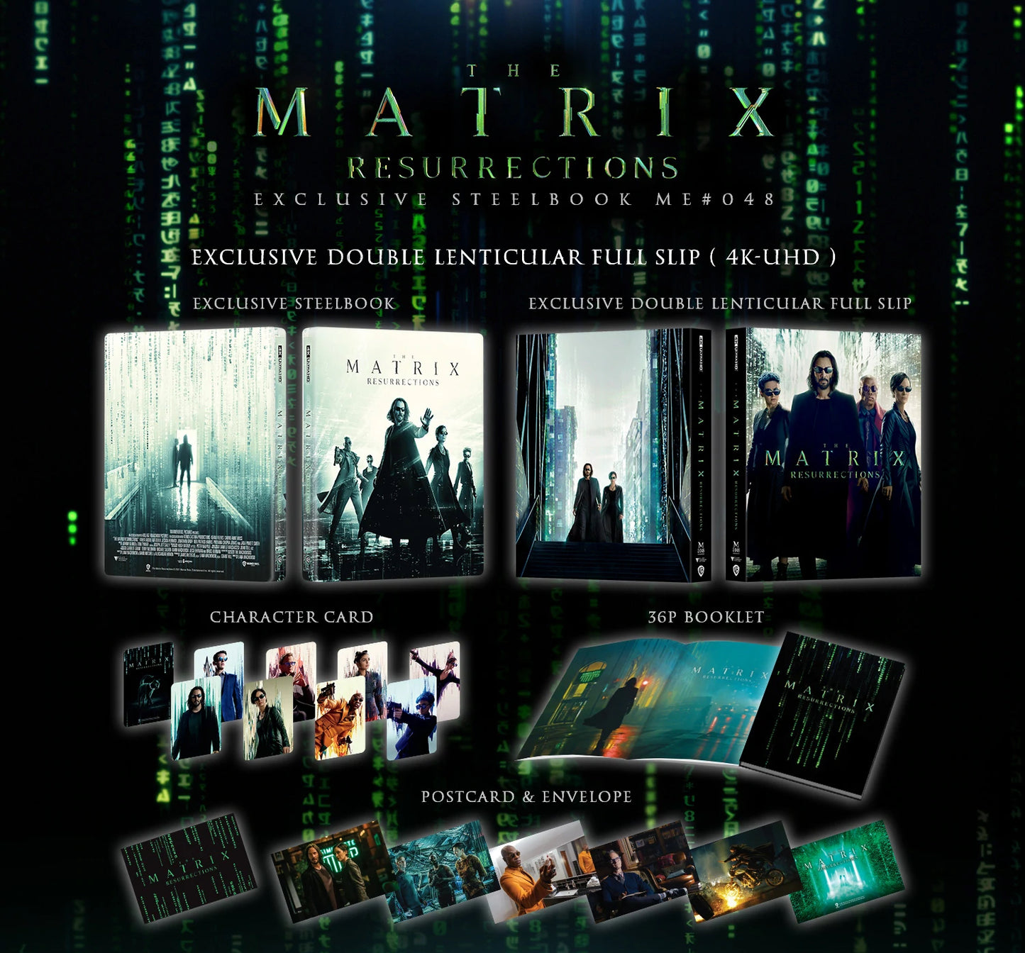 The Matrix Resurrections 4K 1-Click SteelBook + Cat Figurine (ME#48)(Hong Kong)