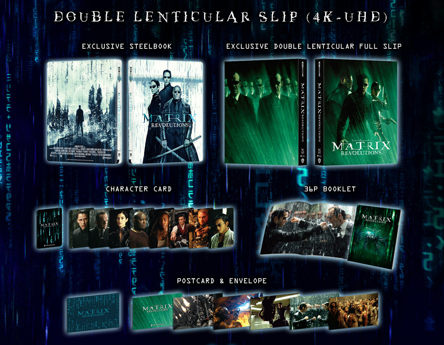 The Matrix Revolutions 4K 1-Click SteelBook + Figurine (ME#47)(Hong Kong)