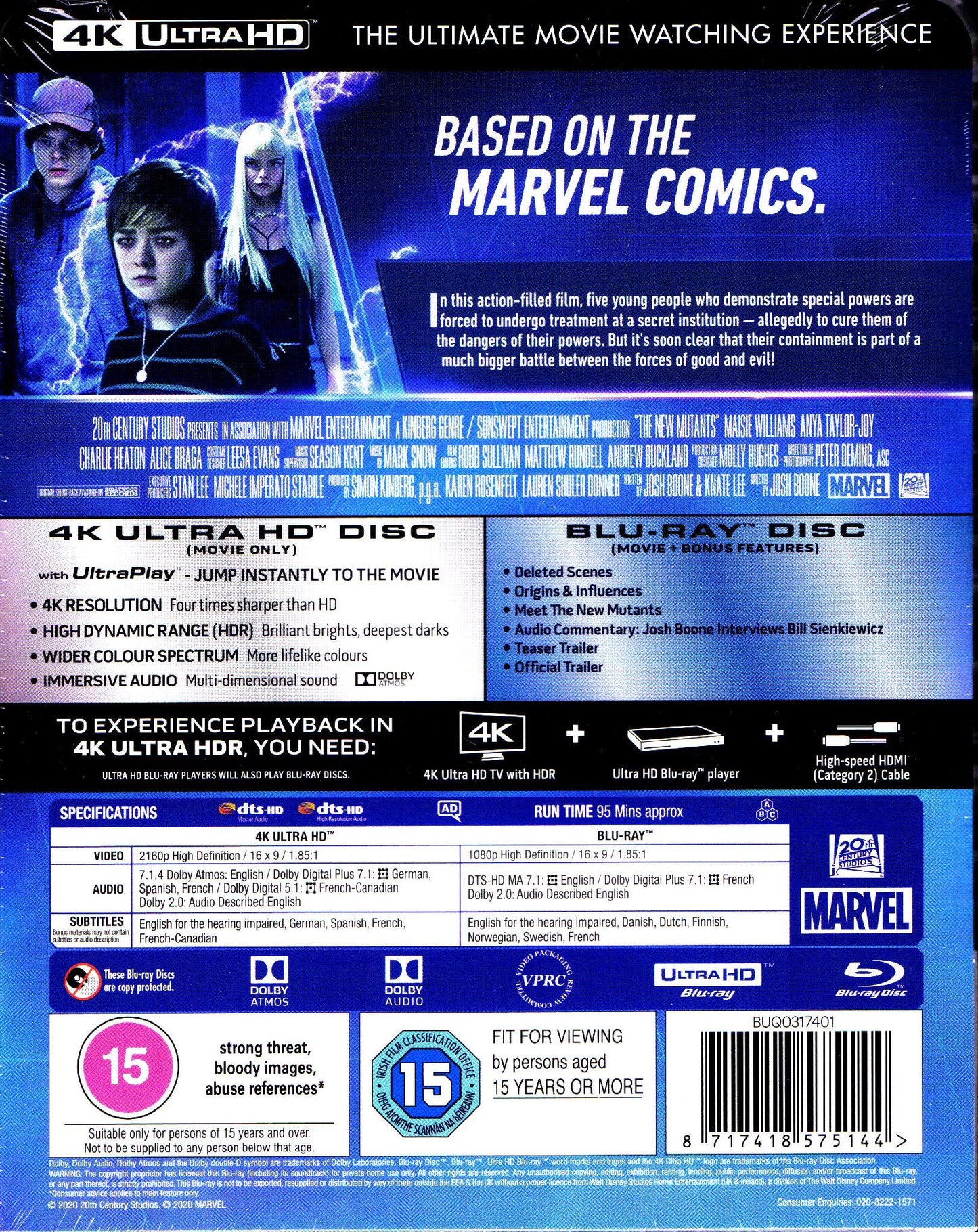 The New Mutants 4K SteelBook (UK)