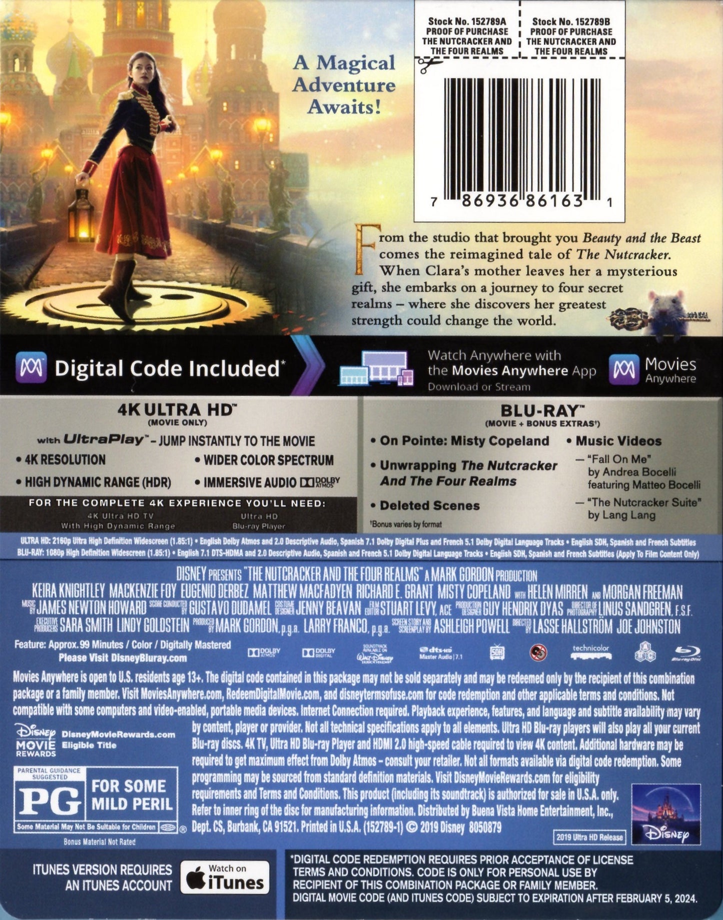 The Nutcracker and the Four Realms 4K SteelBook (Exclusive)