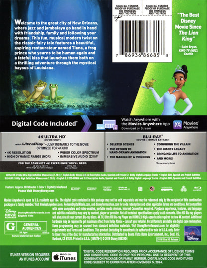 The Princess and the Frog 4K SteelBook (Exclusive)